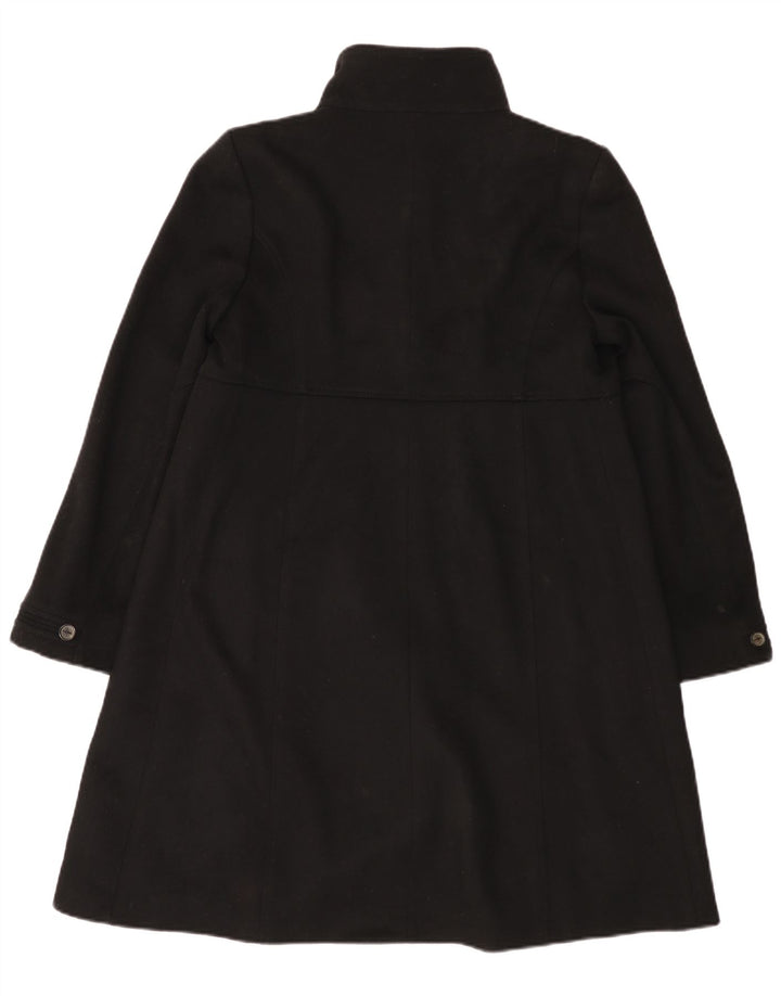Zara Damen Zweireihiger Mantel UK 14 Medium Schwarz