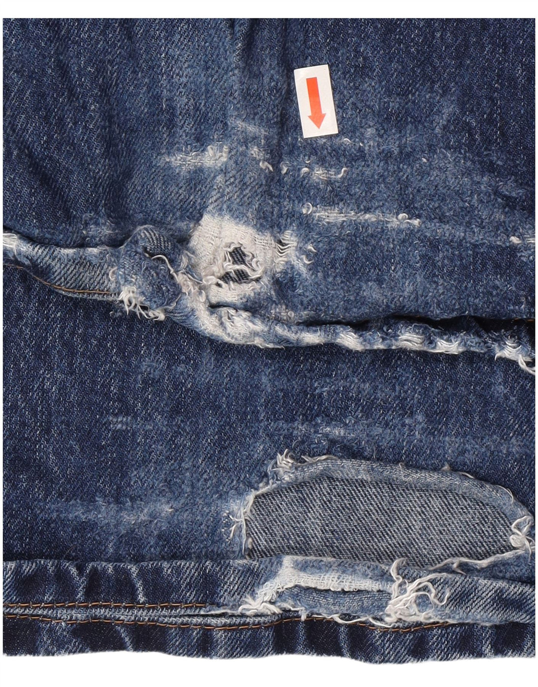 Reiss Herren Distressed Jeans mit weitem Bein, W30 L33, blaue Viskose