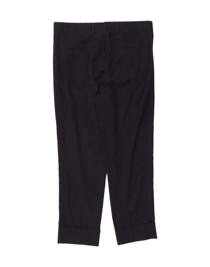 BENETTON Mens Slim Chino Trousers IT 48 Medium W34 L28 Navy Blue Polyester Vintage Benetton and Second-Hand Benetton from Messina Hembry 