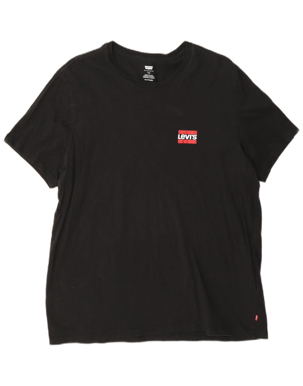Levi's Herren Slim Fit Graphic T-Shirt Top 2XL Schwarz Baumwolle