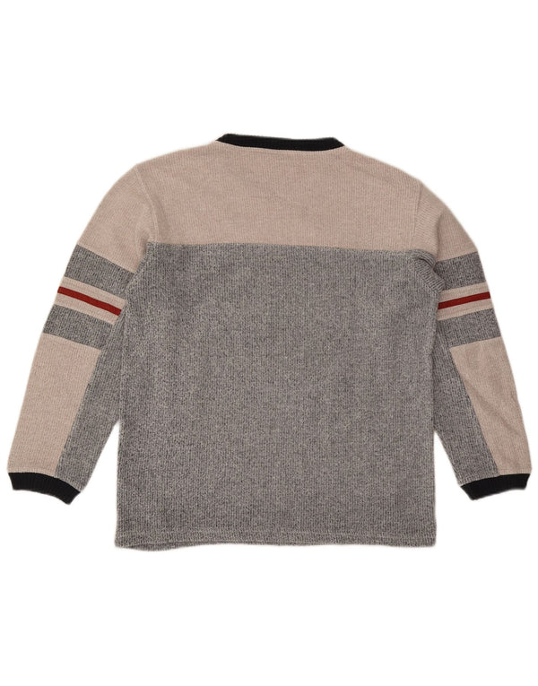 Fila Sweatshirt-Pullover für Jungen, 13–14 Jahre, Größe L, Grau, Farbblock
