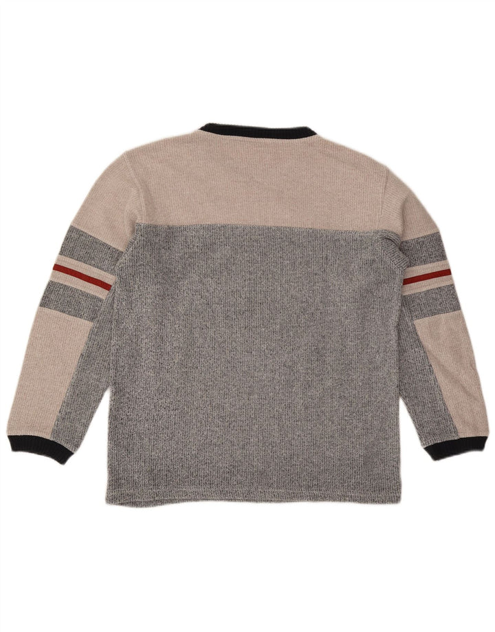 Fila Sweatshirt-Pullover für Jungen, 13–14 Jahre, Größe L, Grau, Farbblock