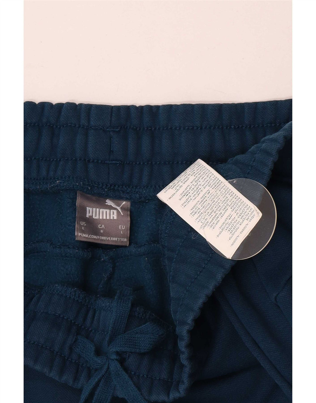 Puma Herren-Trainingshose, Jogginghose, Größe L, Blau, Baumwolle