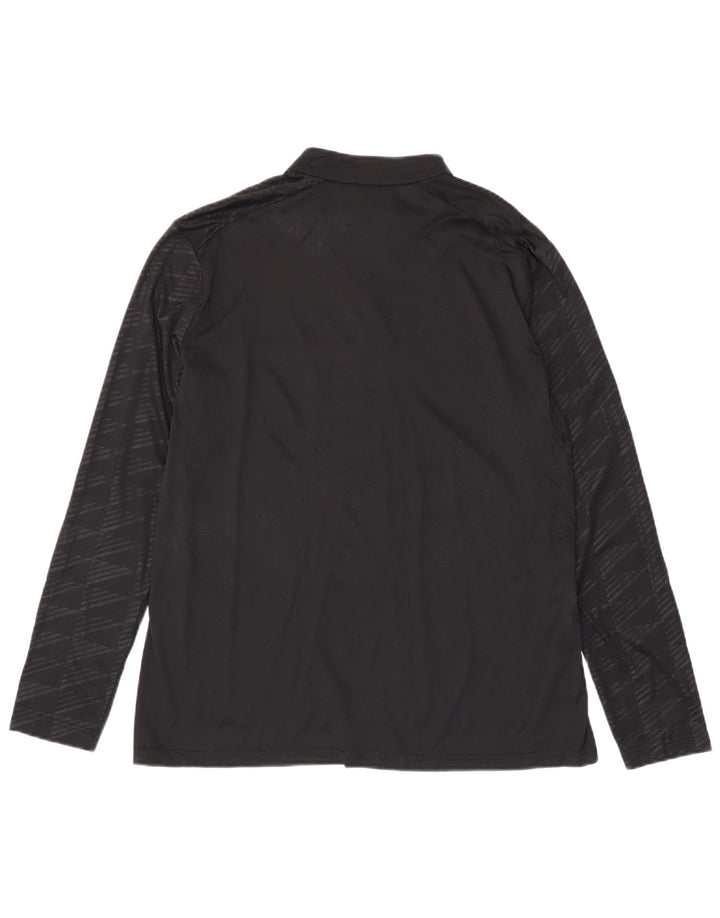 ADIDAS Damen Aeroready Zip Neck Top Langarm UK 20/22 XL Schwarz