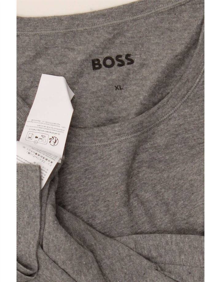 Hugo Boss Herren T-Shirt Top XL Grau Baumwolle
