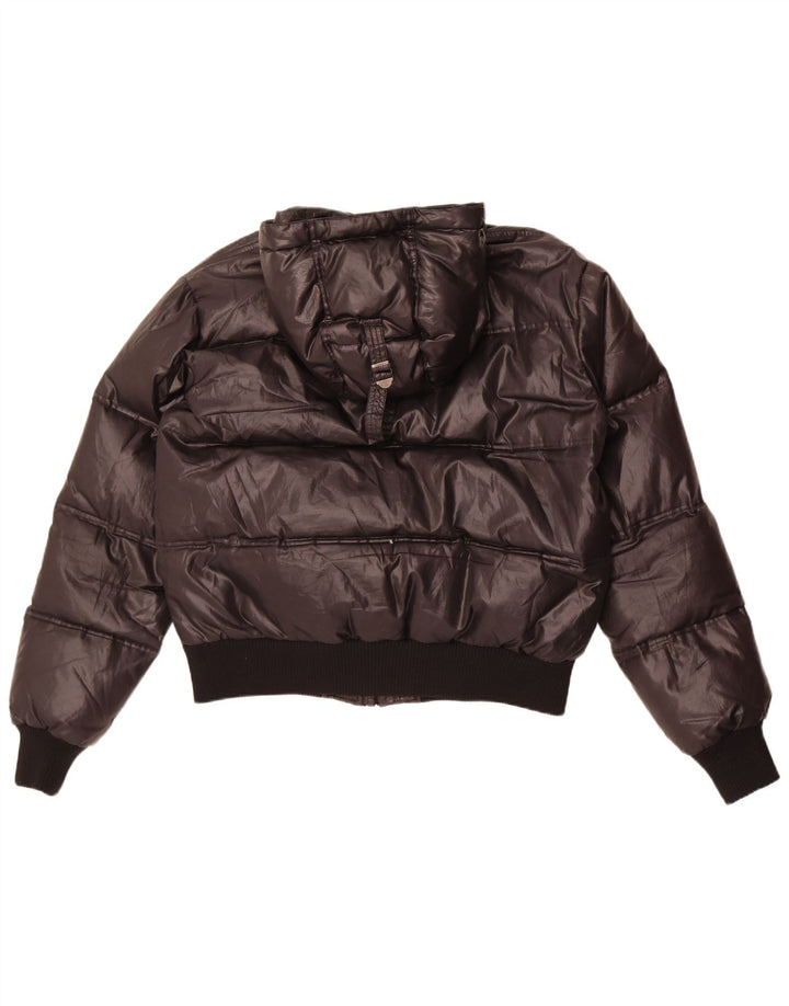 Bomb Boogie Herren-Jacke mit Kapuze, gepolstert, UK 40, Größe L, Schwarz, Polyester