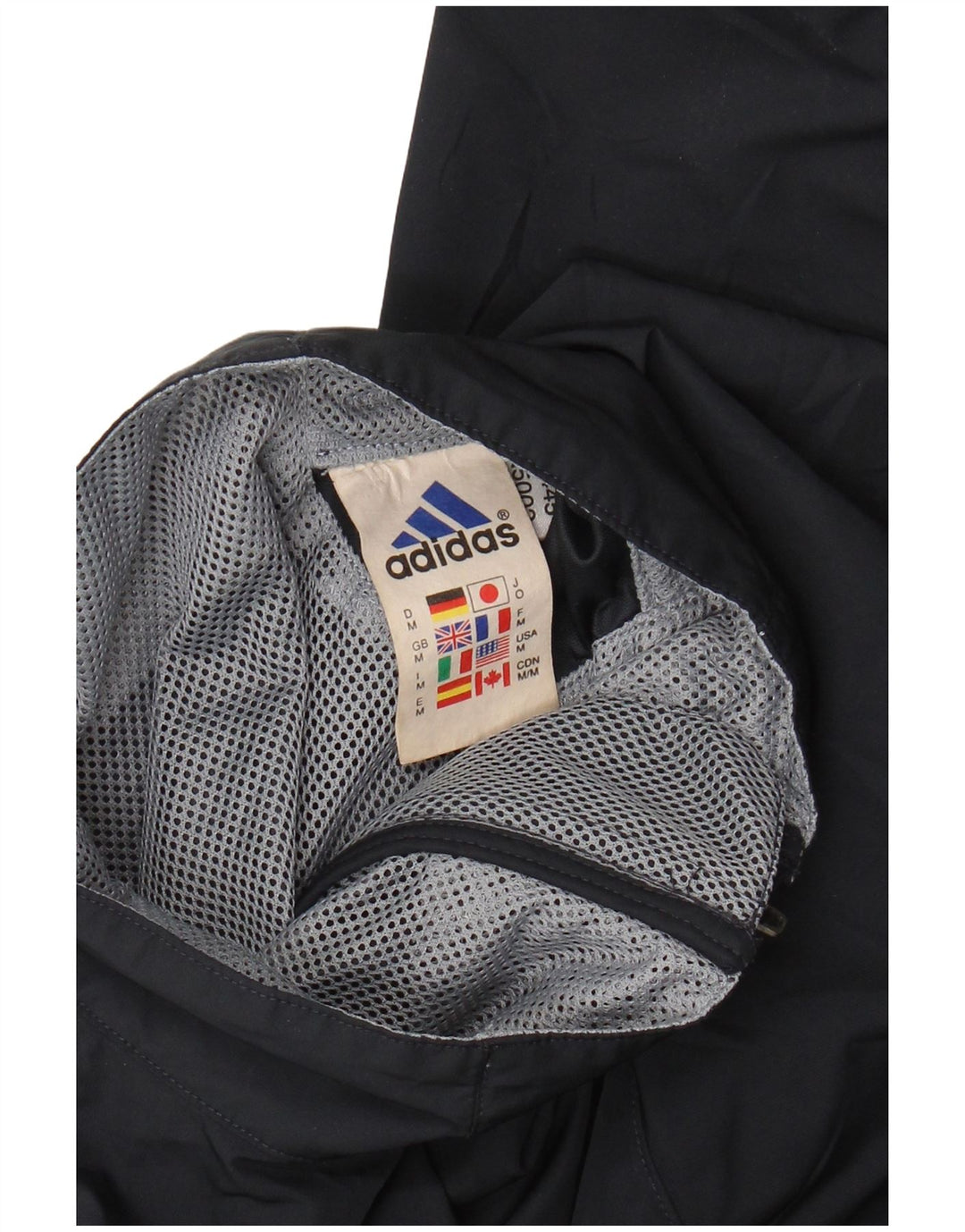 ADIDAS Herren-Trainingsanzug-Top-Jacke, mittelgroß, marineblau, Polyester