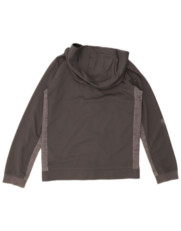 Nike Jungen-Kapuzenpullover mit Reißverschluss, 12–13 Jahre, groß, grau, Farbblock-Sport