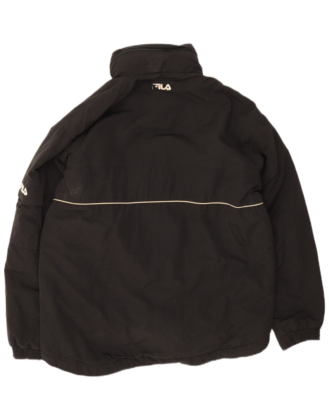Fila Herren-Jacke mit Kapuze, gepolstert, UK 40, Größe L, Schwarz, Polyamid