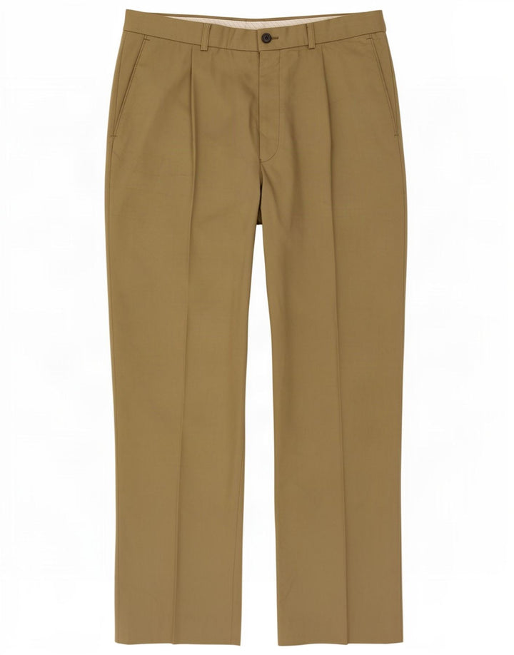 Marks & Spencer Mens Pegged Casual Hose W34 L31 Khaki Polyester