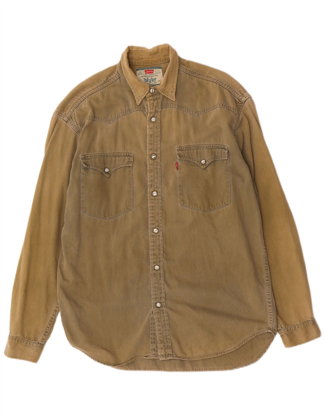 Levi's Herren-Jeanshemd aus mittlerer Khaki-Baumwolle