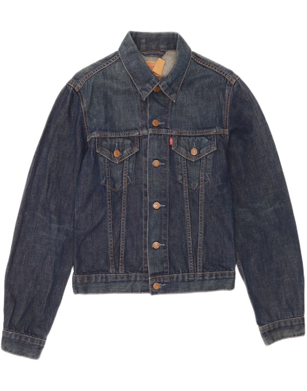 Levi's Womens Denim Jacket UK 12 Medium Blue Cotton