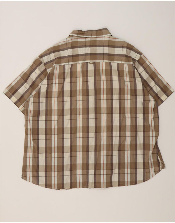 Animal Herren-Kurzarmhemd 2XL, braun kariert, Baumwolle