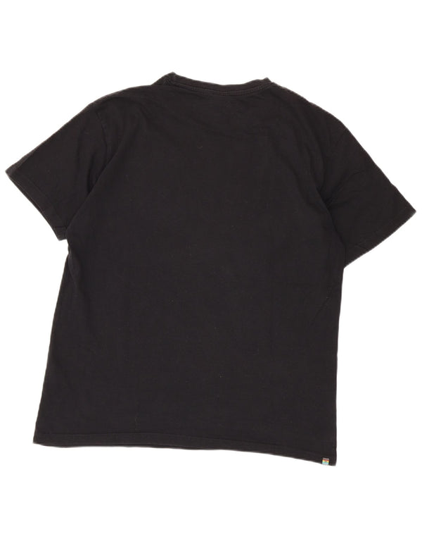 Rip Curl Herren-Grafik-T-Shirt-Oberteil aus mittelschwarzer Baumwolle