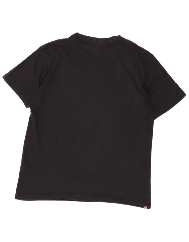 Rip Curl Herren-Grafik-T-Shirt-Oberteil aus mittelschwarzer Baumwolle