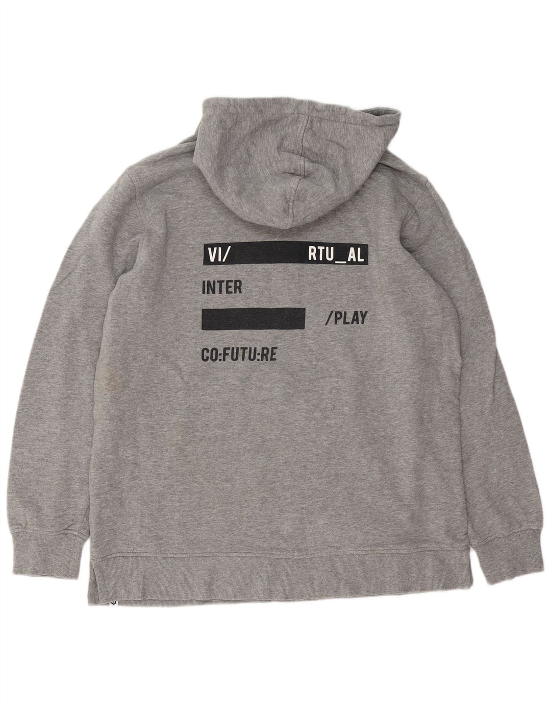 JACK & JONES Herren-Kapuzenpullover mit Grafik, groß, graue Baumwolle