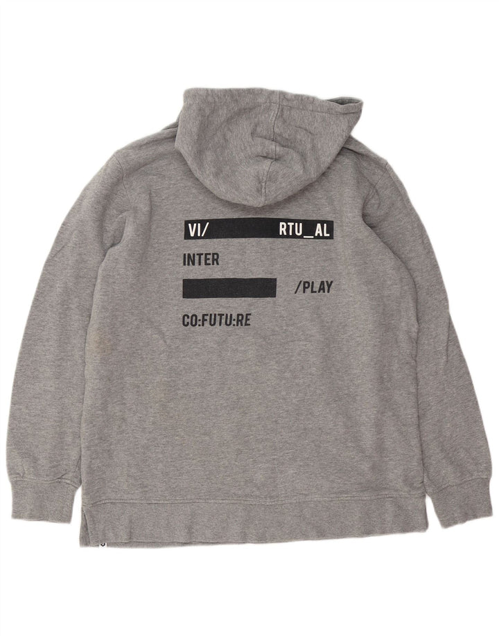 JACK & JONES Herren-Kapuzenpullover mit Grafik, groß, graue Baumwolle