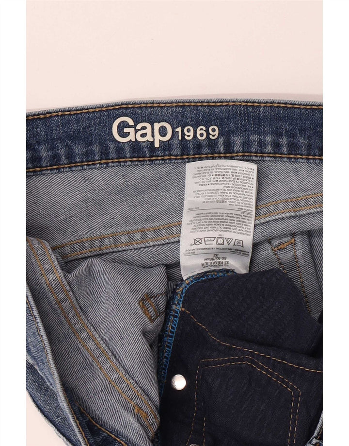 Gap Damen Slim Jeans W32 L31 Blaue Baumwolle