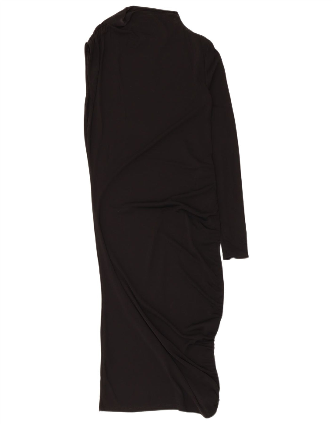 Zara Damen One-Shoulder-Kleid UK 8 Small Schwarz Polyester