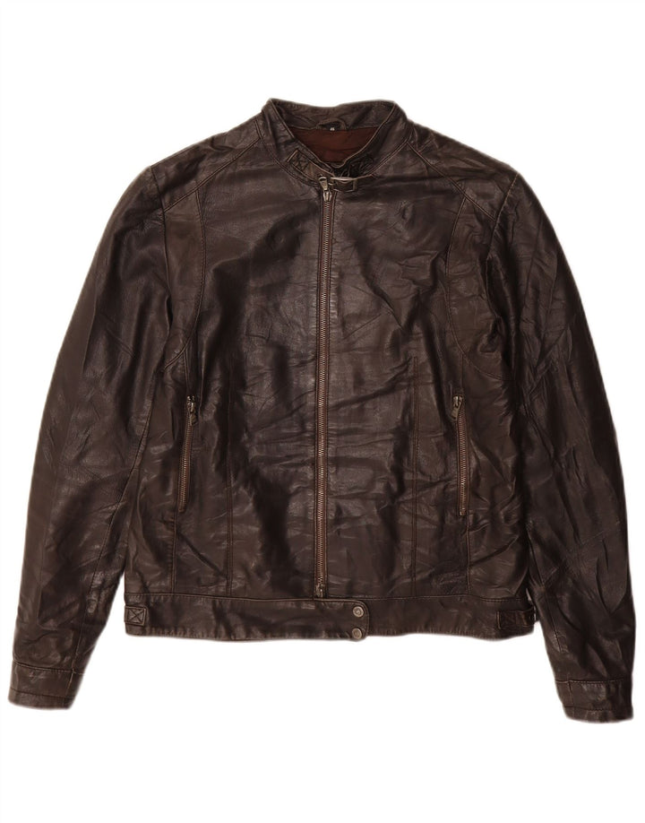 Bata and More Damen Lederjacke IT 46 Großes braunes Leder