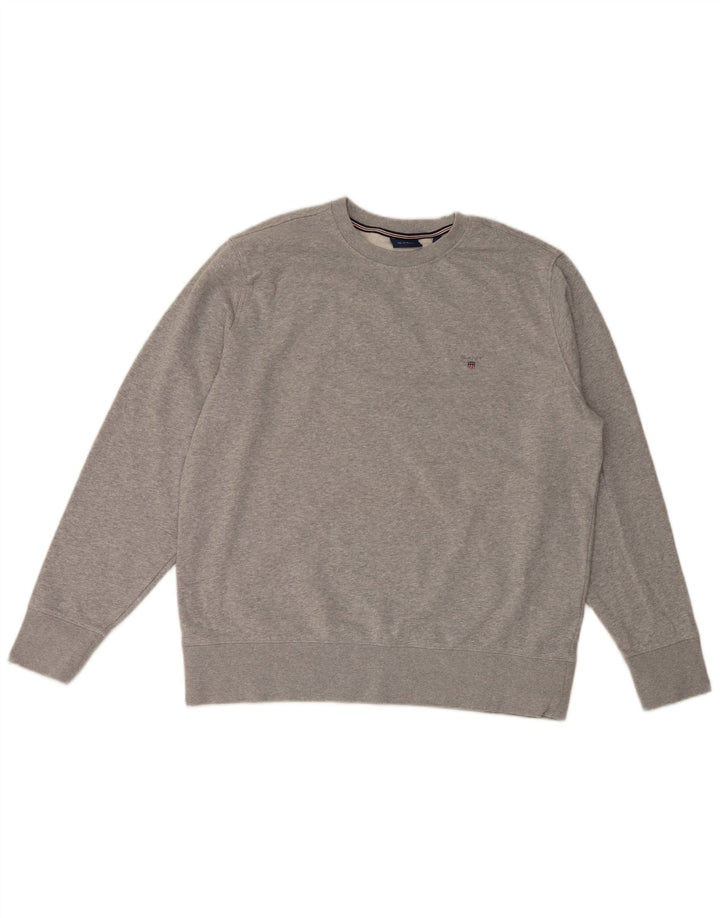 Gant Herren Sweatshirt Pullover XL Grau Baumwolle