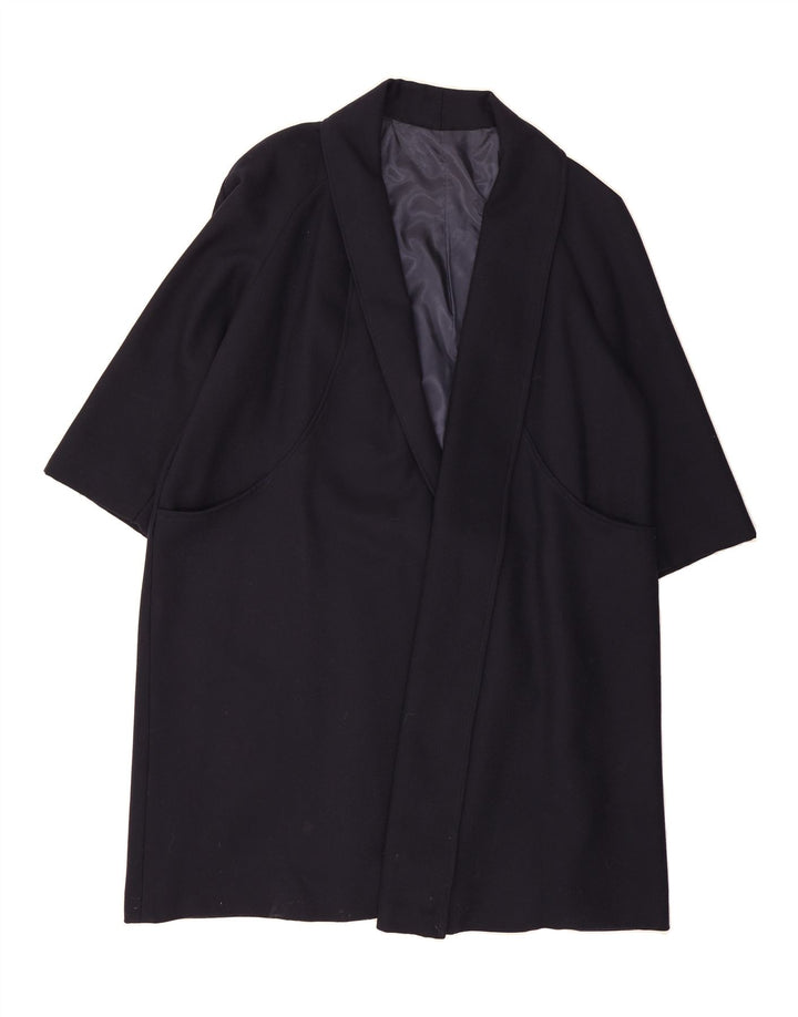VINTAGE Womens Overcoat UK 22 3XL Navy Blue Vintage Vintage and Second-Hand Vintage from Messina Hembry 