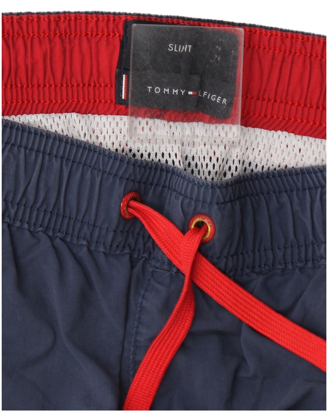 Tommy Hilfiger Herren-Badeshorts mit schmaler Passform, Mittelblau, Farbblock