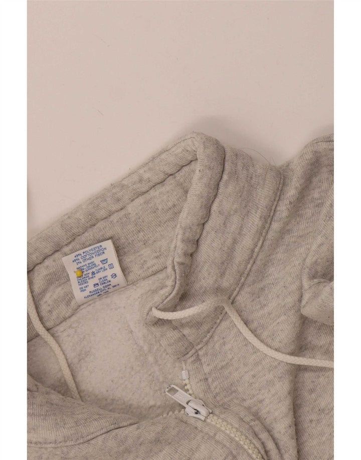 Jerzees Damen-Sweatshirt mit grafischem Reißverschluss am Hals, EU 46, XL, Grau meliert
