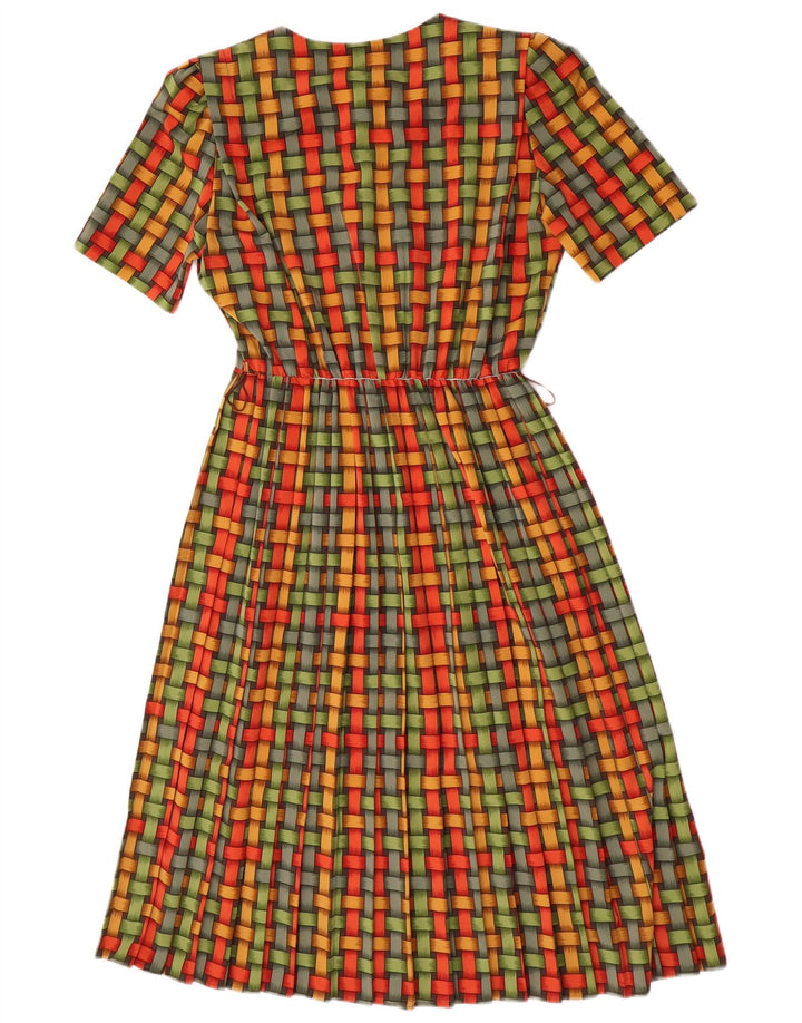 Shubette Damen A-Linien-Kleid UK 14 Mittelgrün Geometrisch