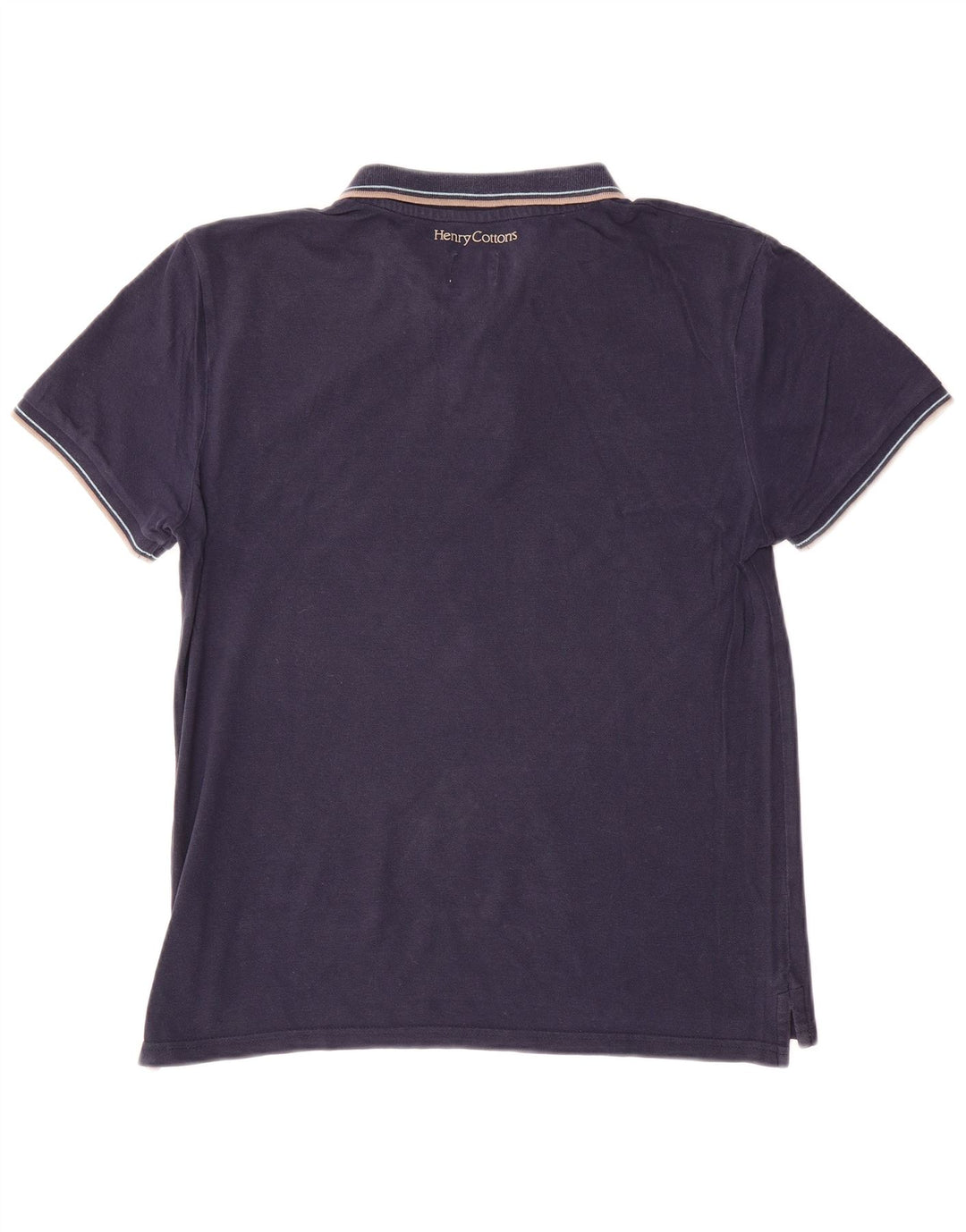 Henry Cottons Herren-Poloshirt aus mittlerer marineblauer Baumwolle
