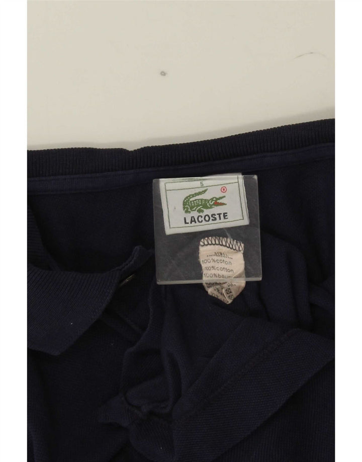Lacoste Herren-Poloshirt, Größe 5, groß, marineblaue Baumwolle