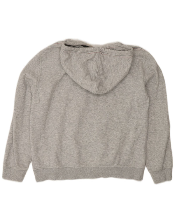Tommy Hilfiger Damen-Pullover mit grafischem Kapuzenpullover, Gr. 16, Größe L, Grau, Baumwolle