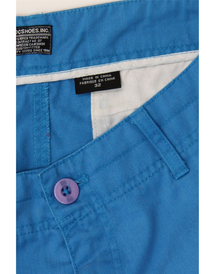 DC Mens Chino Shorts W32 Medium Blue Polyester Vintage DC and Second-Hand DC from Messina Hembry 
