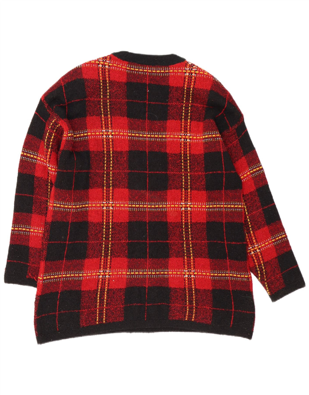 Marks & Spencer Damen-Pullover mit Rundhalsausschnitt, Gr. 40, Größe L, rot kariert