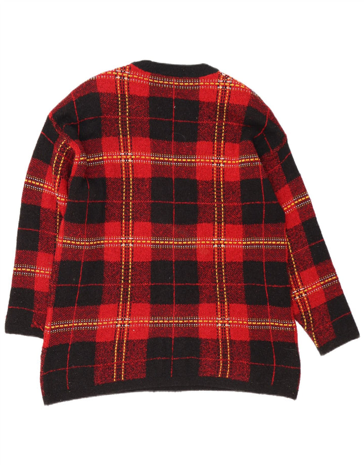 Marks & Spencer Damen-Pullover mit Rundhalsausschnitt, Gr. 40, Größe L, rot kariert