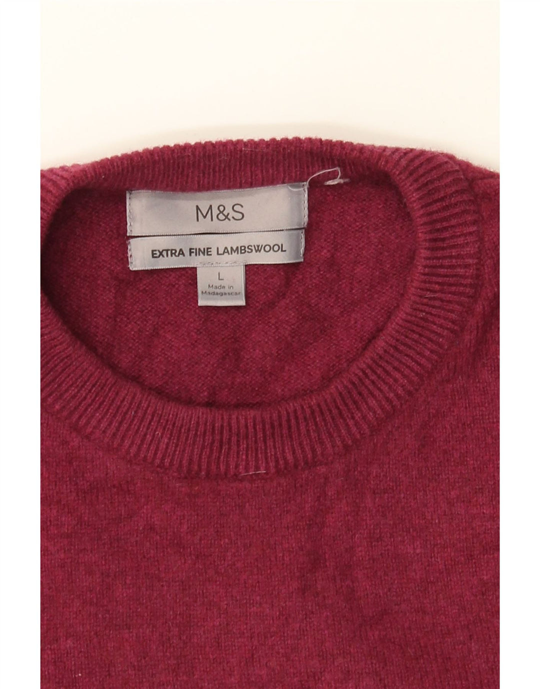 MARKS & SPENCER Womens Crew Neck Jumper Sweater UK 16 Large Maroon Vintage Marks & Spencer and Second-Hand Marks & Spencer from Messina Hembry 