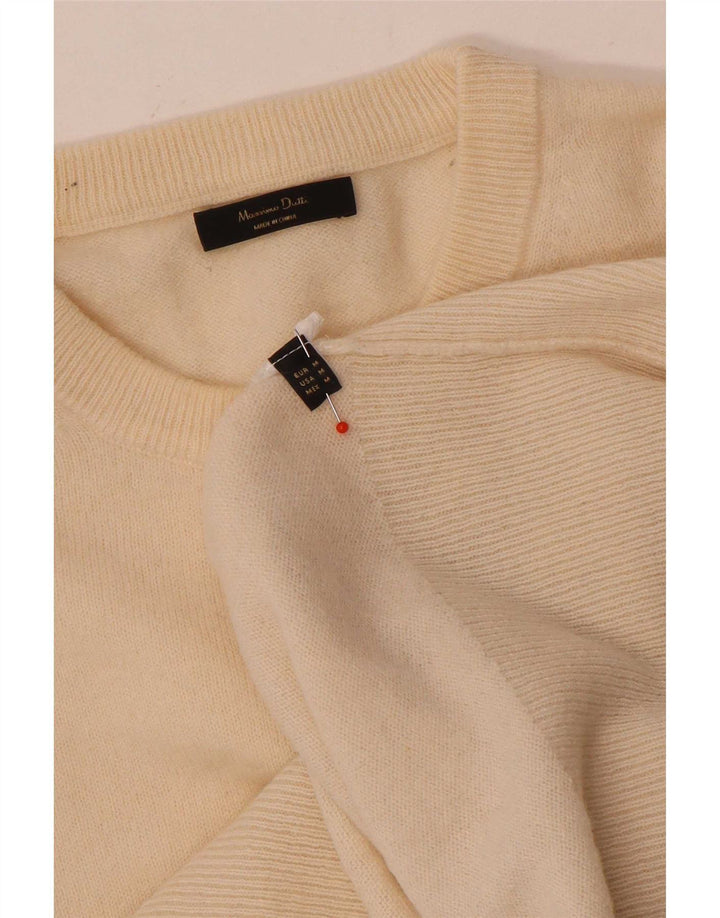 Massimo Dutti Damen-Pullover mit Rundhalsausschnitt, Gr. 14, Mittelbeige