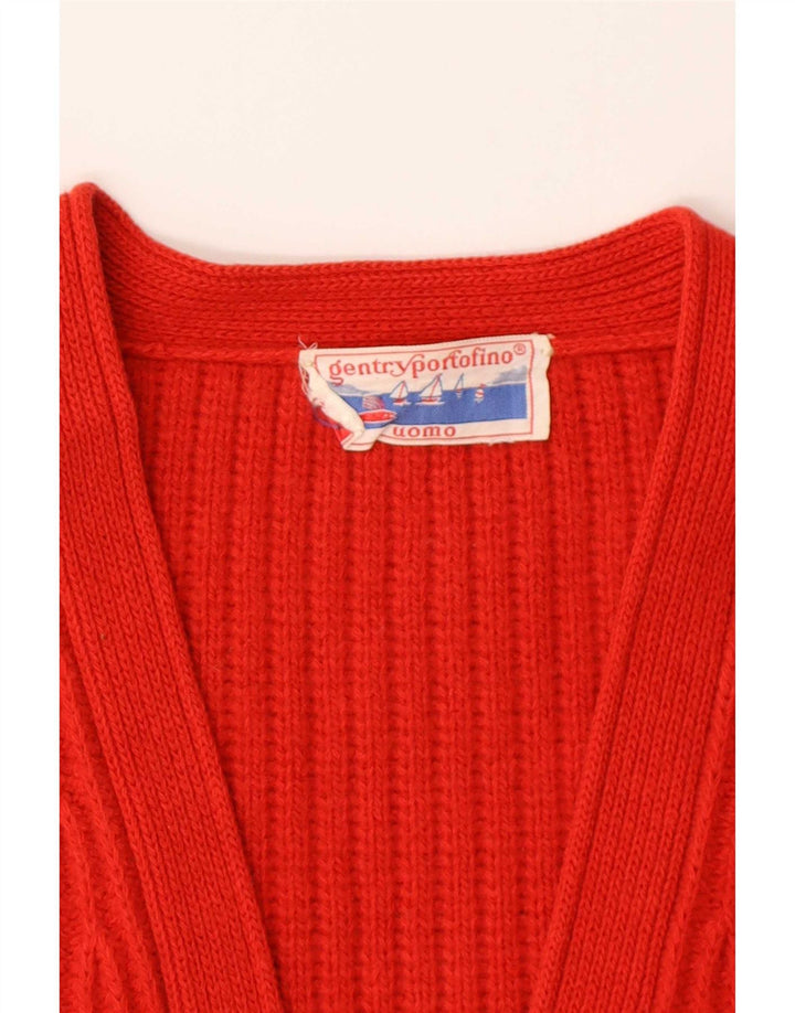 Gentry Portofino Herren Strickjacke Mittelrot