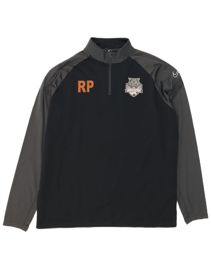 NIKE Herren-Trainingsanzug mit Dri-Fit-Grafik-Pullover, XL, Schwarz, Farbblock