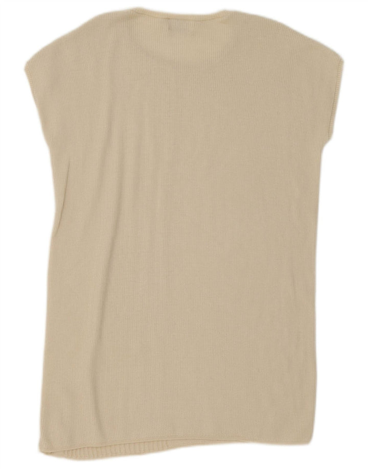 Calvin Klein Damen Longline Vest Tank Top UK 14 Medium Beige