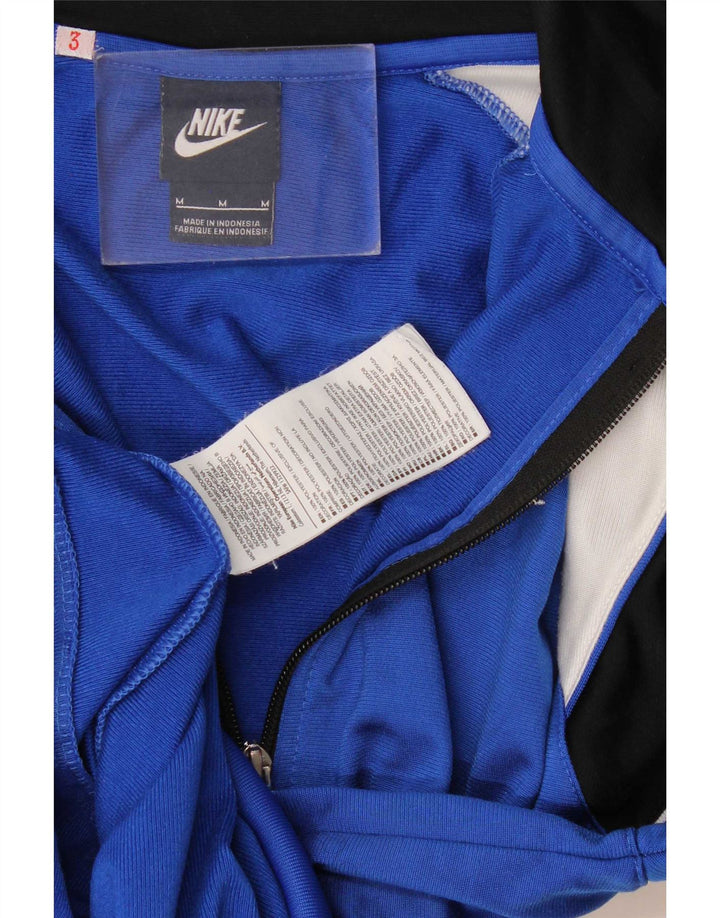 Nike Herren-Trainingsanzugoberjacke aus mittelblauem Colourblock-Polyester
