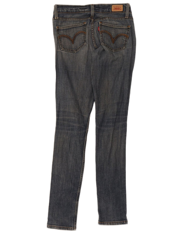 Levi's Damen 524 Too Superlow Distressed Skinny Jeans US 0 XS W30 L30 Blau