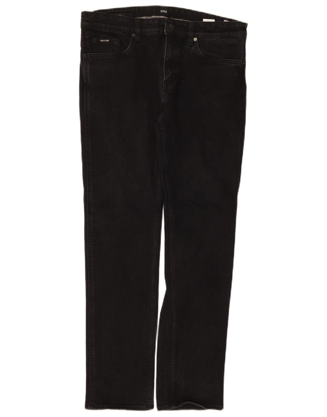 Hugo Boss Herren Slim Jeans W32 L30 Schwarze Baumwolle