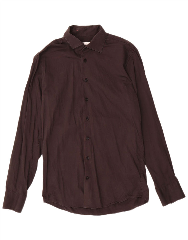 Calvin Klein Herrenhemd, Größe 38, kleine schwarze Baumwolle