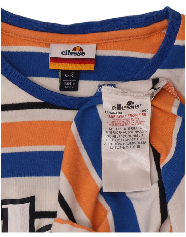 Ellesse Herren-T-Shirt mit Grafik, klein, mehrfarbig, gestreift, Baumwolle