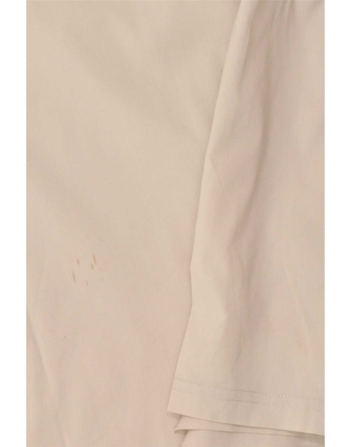 Trussardi Jeans Herren-Kurzarmhemd aus mittelweißer Baumwolle