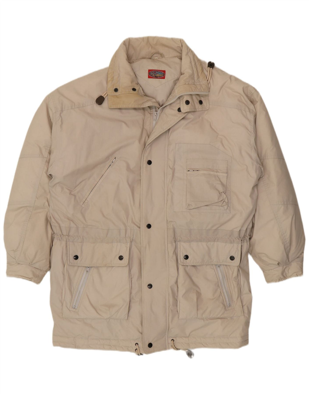 Vintage Herren gepolsterter Mantel UK 42 XL Beige