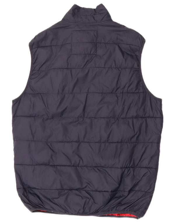 Jack & Jones Herren Wattierte Weste UK 42 XL Marineblaues Nylon