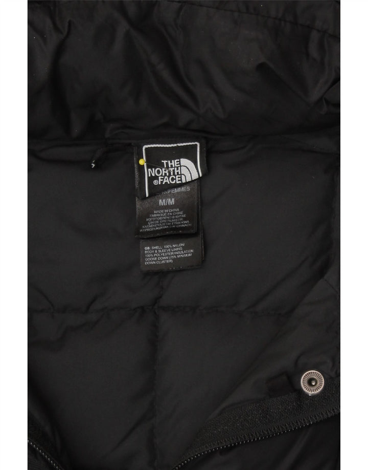 The North Face Womens Hooded Longline Wattierter Mantel UK 12 Medium Schwarz