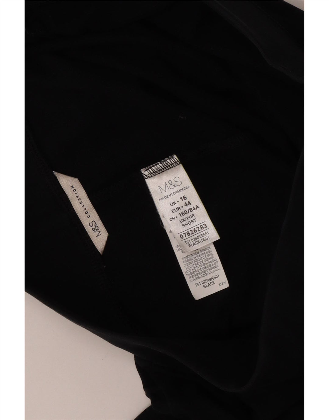 Marks & Spencer Damen-Trainingshose, UK-Größe 44, Größe L, Schwarz, Baumwolle
